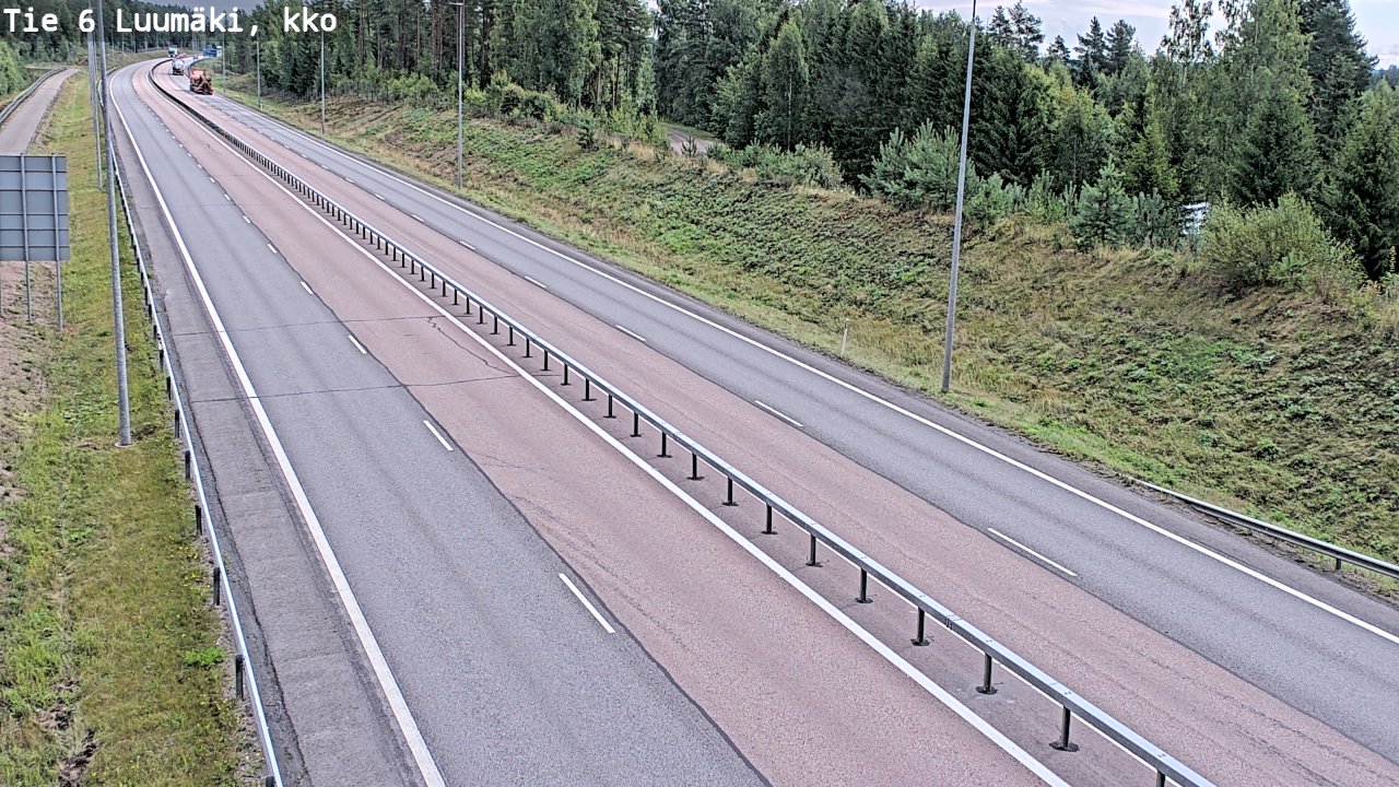 Weather Camera Image Väg 6 Luumäki, kirkko, Luumäki, Etelä-Karjala