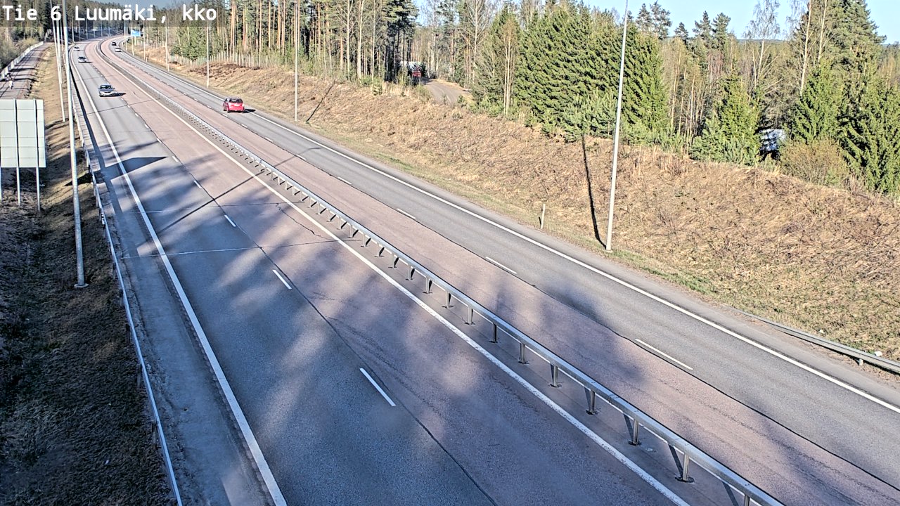 Weather Camera Image Väg 6 Luumäki, kirkko, Luumäki, Etelä-Karjala