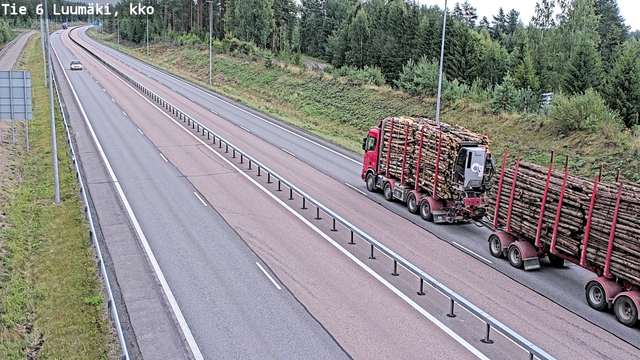 Weather Camera Image Väg 6 Luumäki, kirkko, Luumäki, Etelä-Karjala