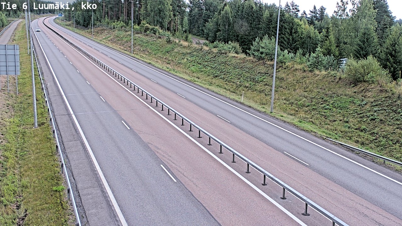 Weather Camera Image Väg 6 Luumäki, kirkko, Luumäki, Etelä-Karjala
