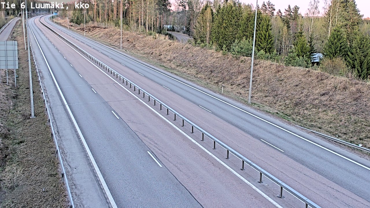 Weather Camera Image Väg 6 Luumäki, kirkko, Luumäki, Etelä-Karjala