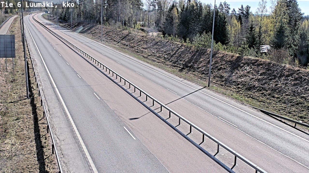Weather Camera Image Väg 6 Luumäki, kirkko, Luumäki, Etelä-Karjala