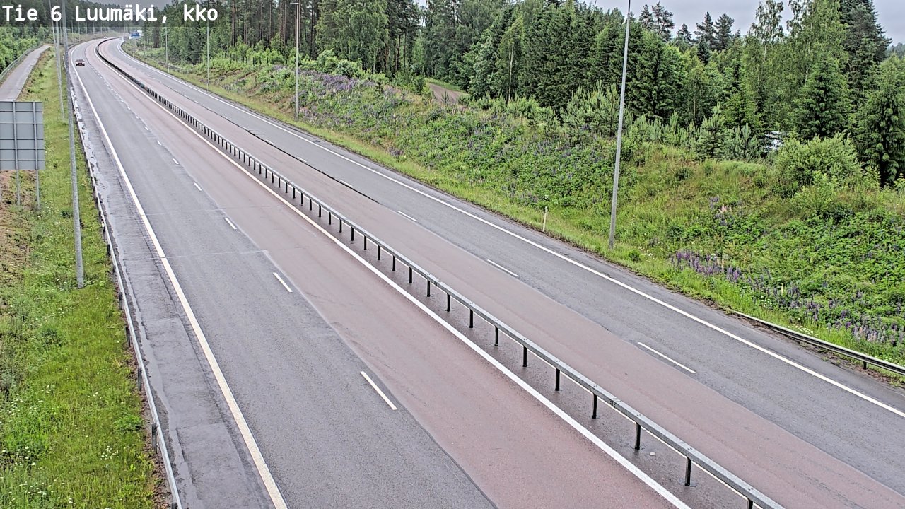 Weather Camera Image Road 6 Luumäki, kirkko, Luumäki, Etelä-Karjala