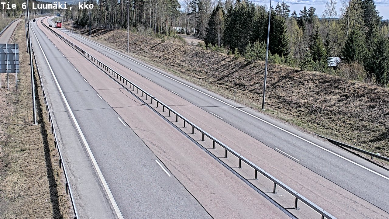 Weather Camera Image Väg 6 Luumäki, kirkko, Luumäki, Etelä-Karjala