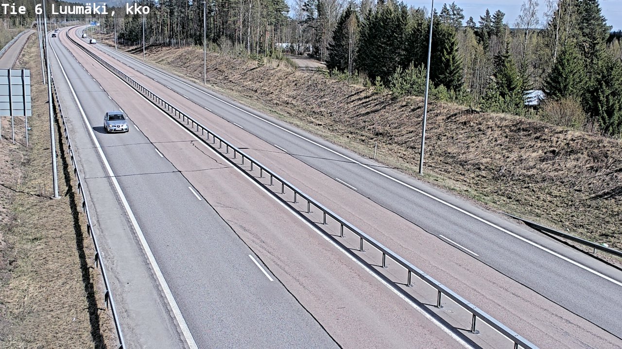 Weather Camera Image Väg 6 Luumäki, kirkko, Luumäki, Etelä-Karjala