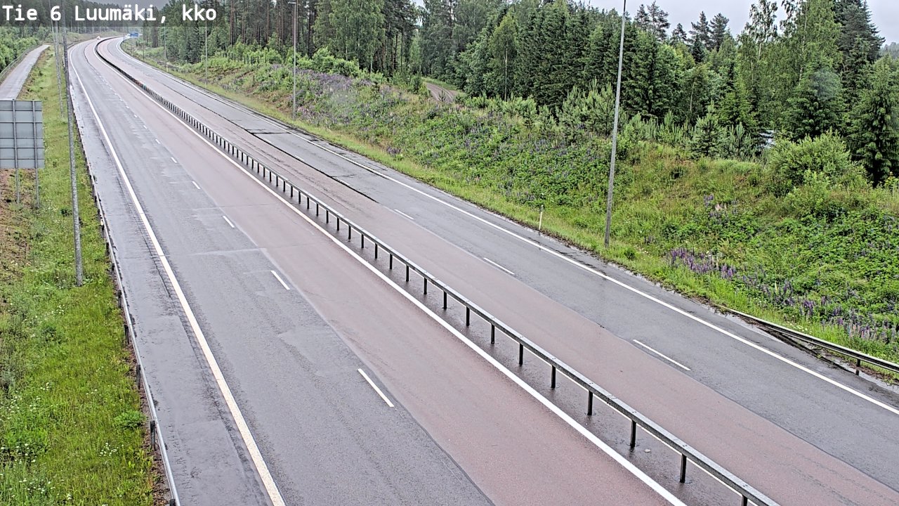 Weather Camera Image Road 6 Luumäki, kirkko, Luumäki, Etelä-Karjala