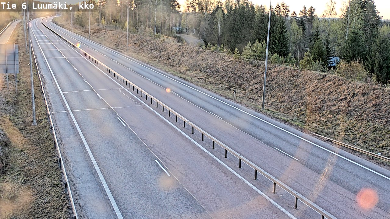 Weather Camera Image Road 6 Luumäki, kirkko, Luumäki, Etelä-Karjala
