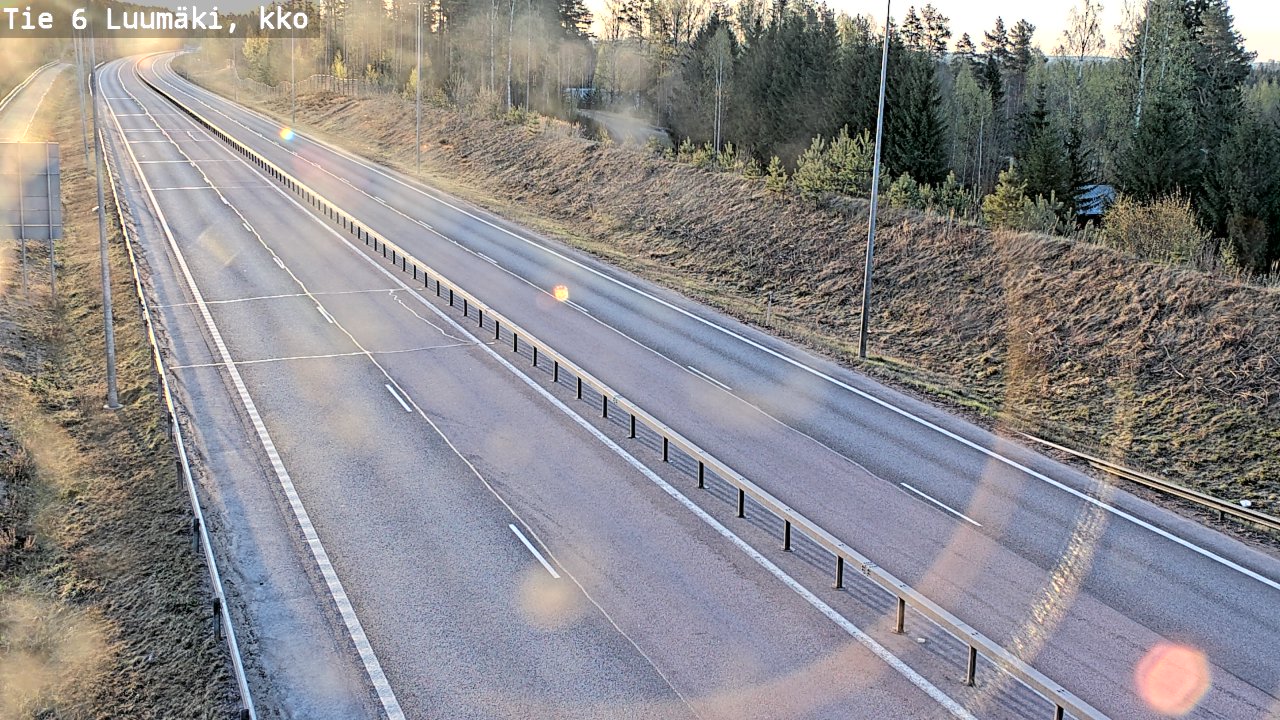 Weather Camera Image Road 6 Luumäki, kirkko, Luumäki, Etelä-Karjala