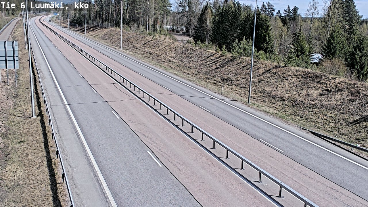 Weather Camera Image Väg 6 Luumäki, kirkko, Luumäki, Etelä-Karjala