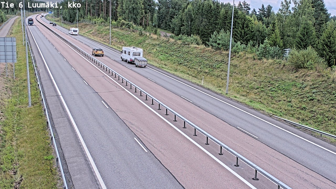 Weather Camera Image Road 6 Luumäki, kirkko, Luumäki, Etelä-Karjala