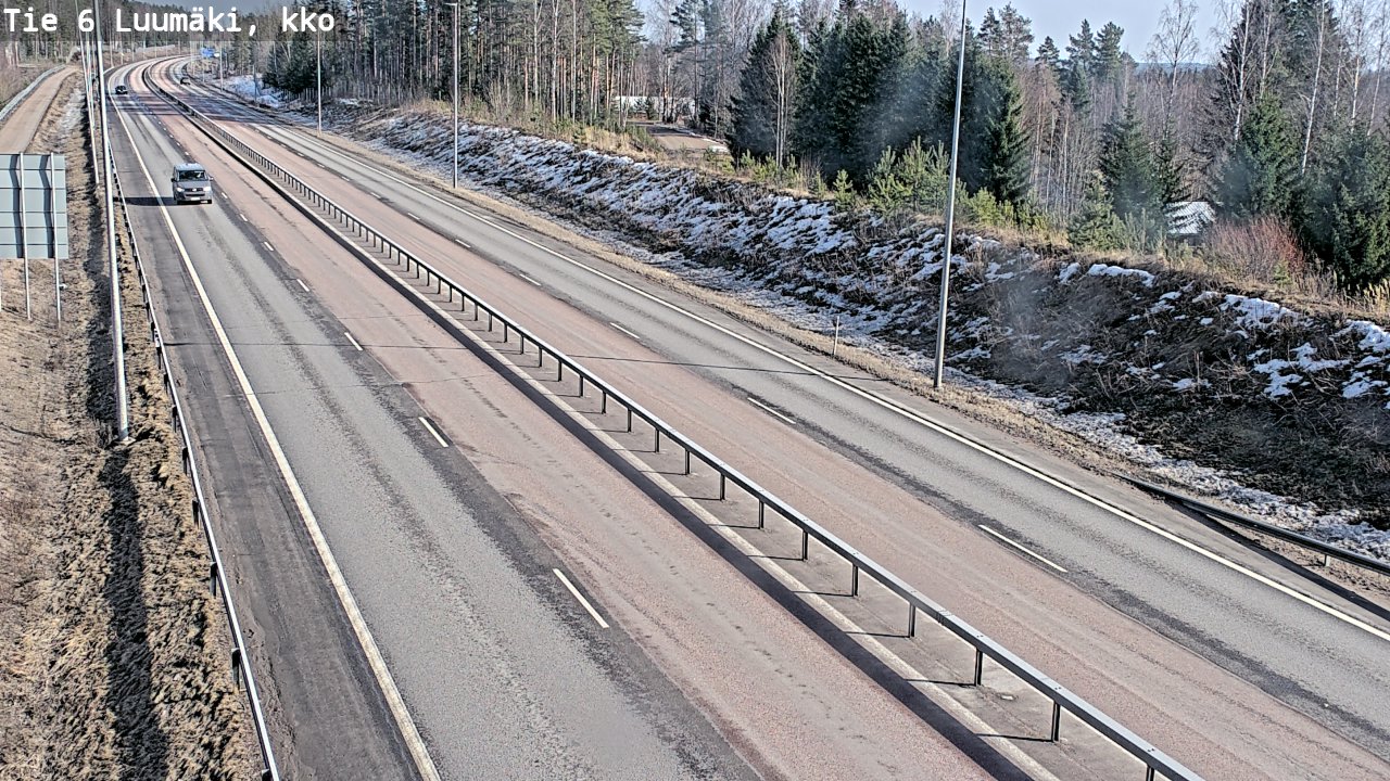 Weather Camera Image Väg 6 Luumäki, kirkko, Luumäki, Etelä-Karjala
