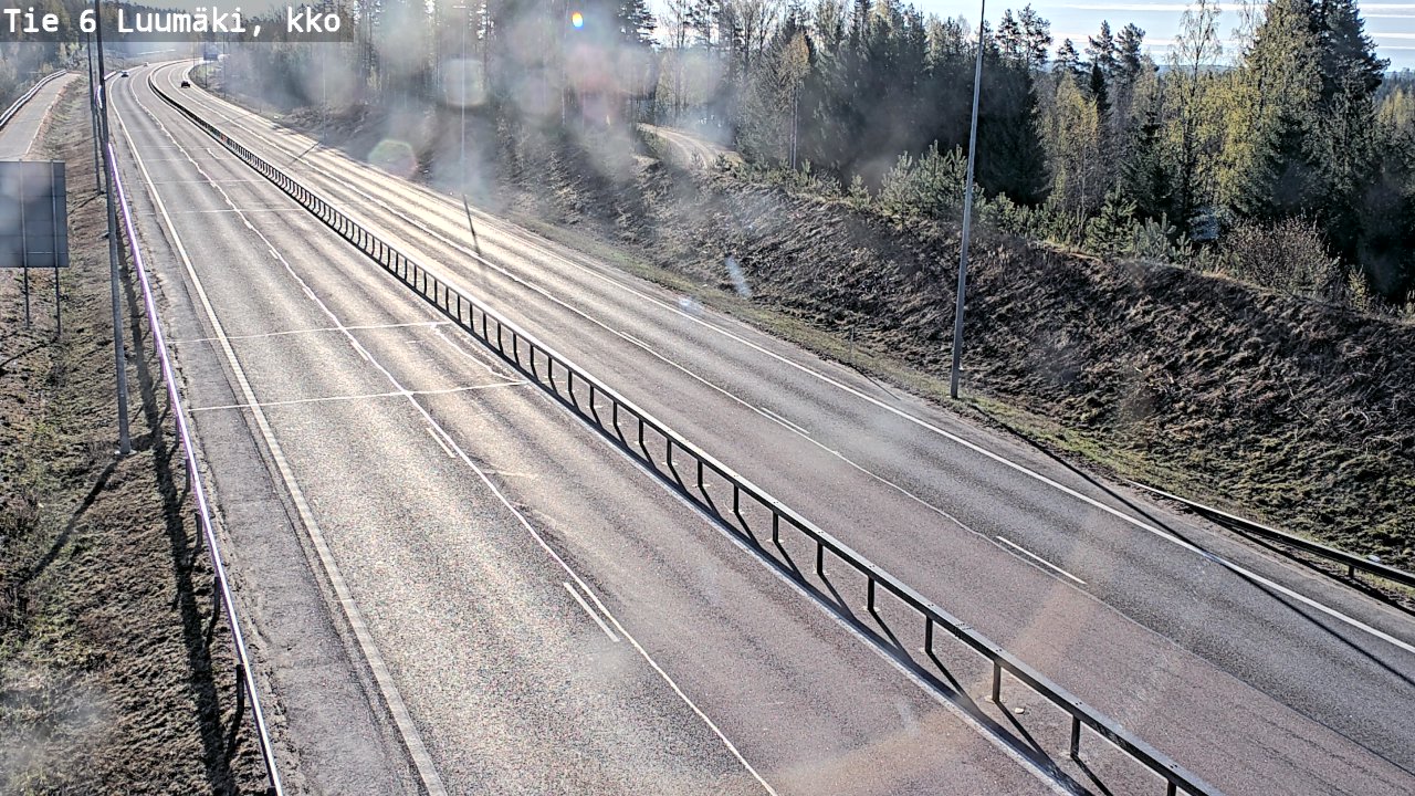 Weather Camera Image Väg 6 Luumäki, kirkko, Luumäki, Etelä-Karjala