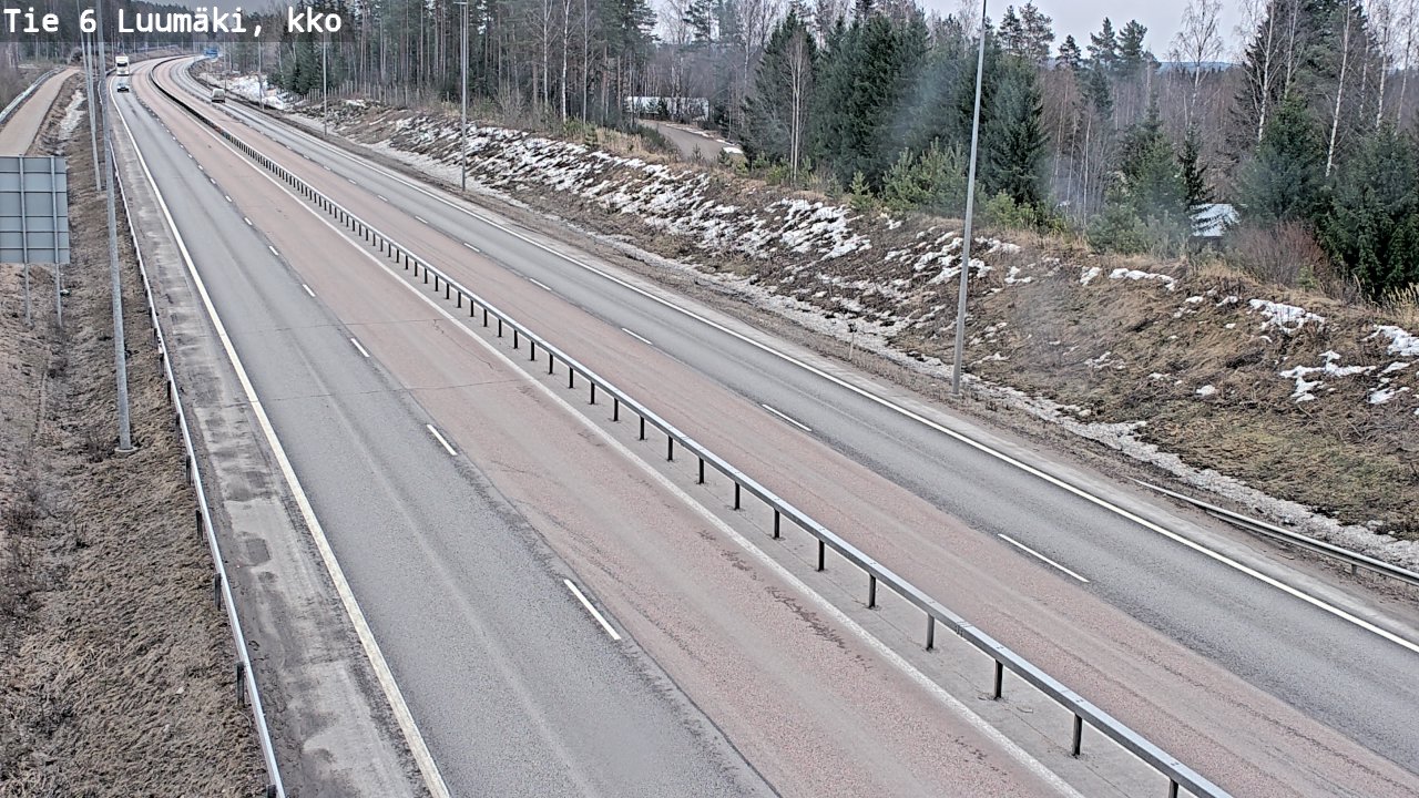 Weather Camera Image Väg 6 Luumäki, kirkko, Luumäki, Etelä-Karjala