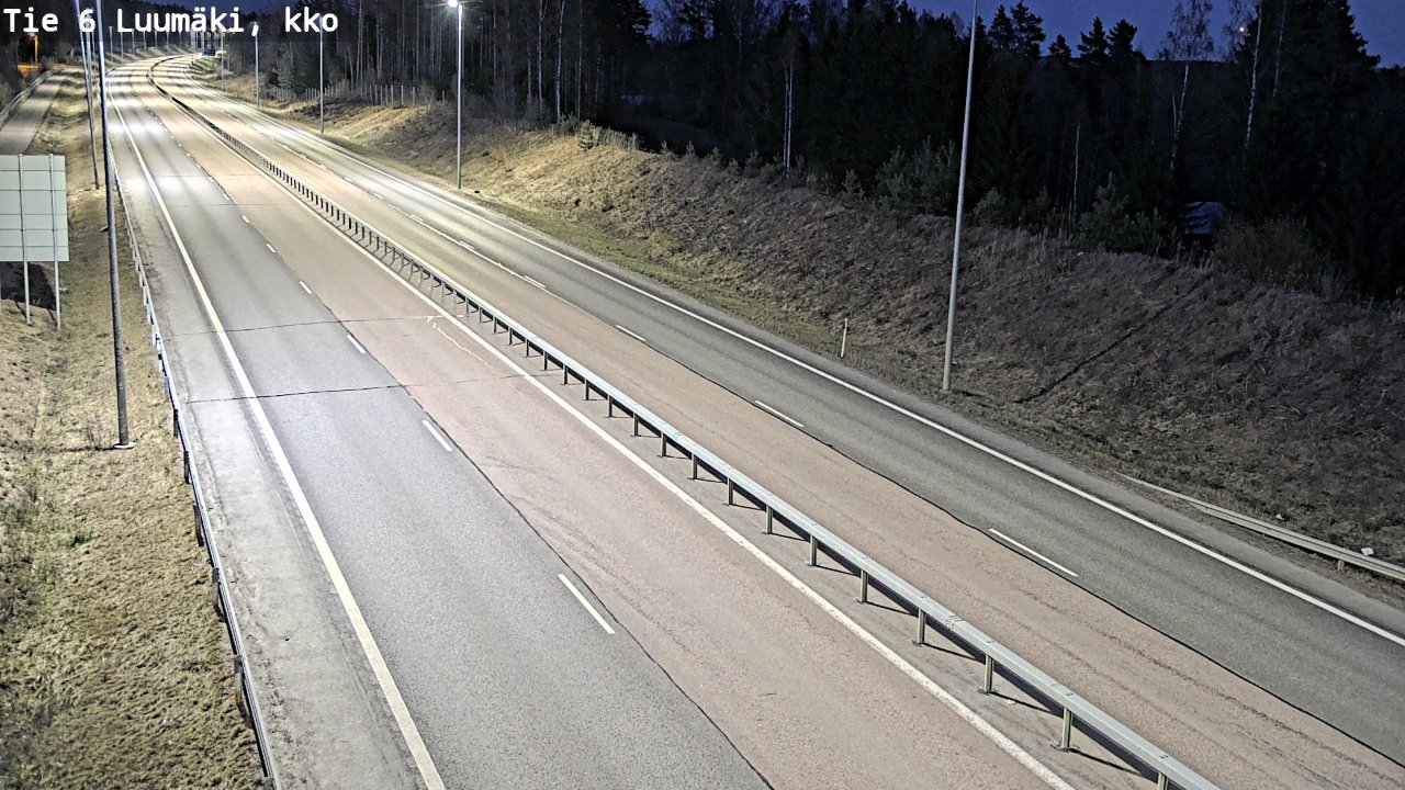 Weather Camera Image Väg 6 Luumäki, kirkko, Luumäki, Etelä-Karjala