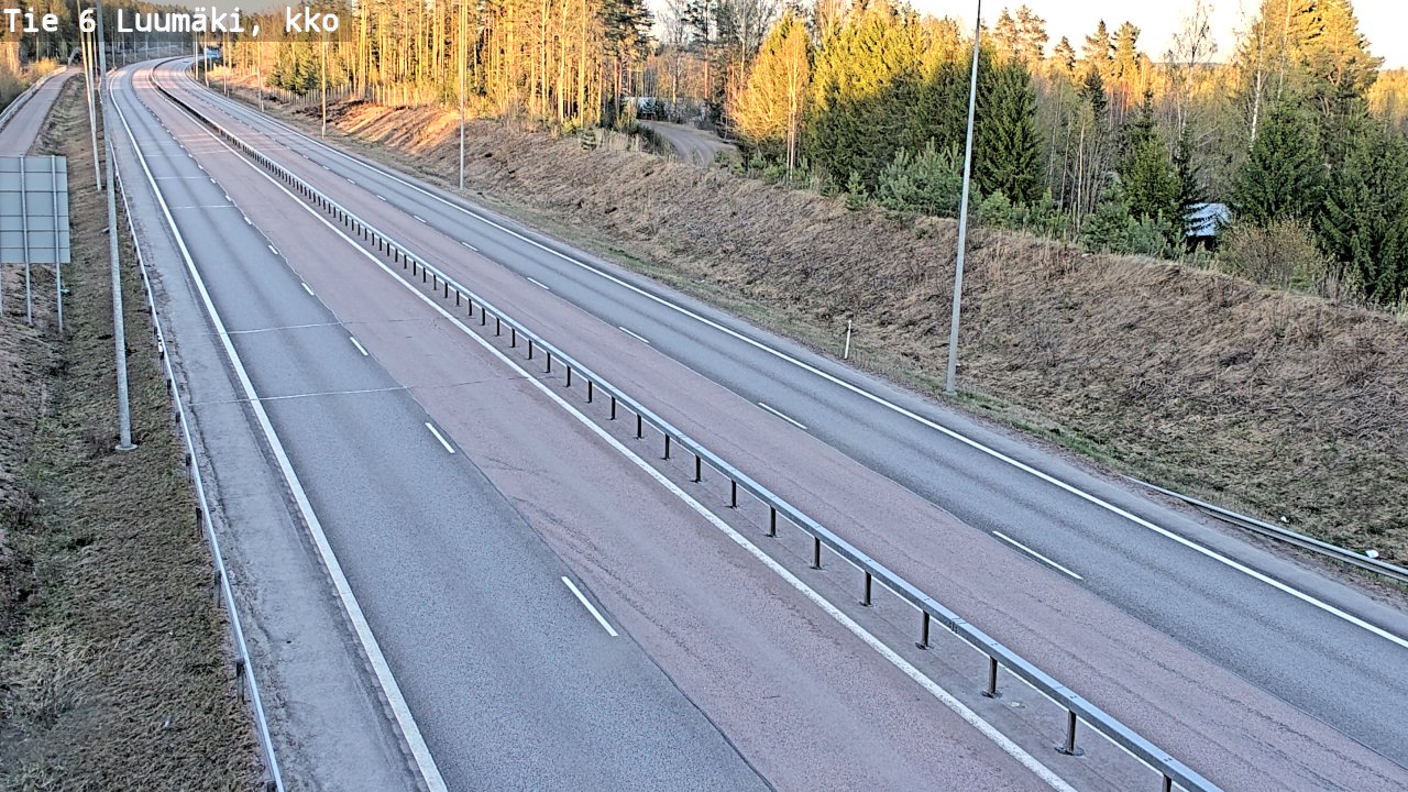 Weather Camera Image Väg 6 Luumäki, kirkko, Luumäki, Etelä-Karjala