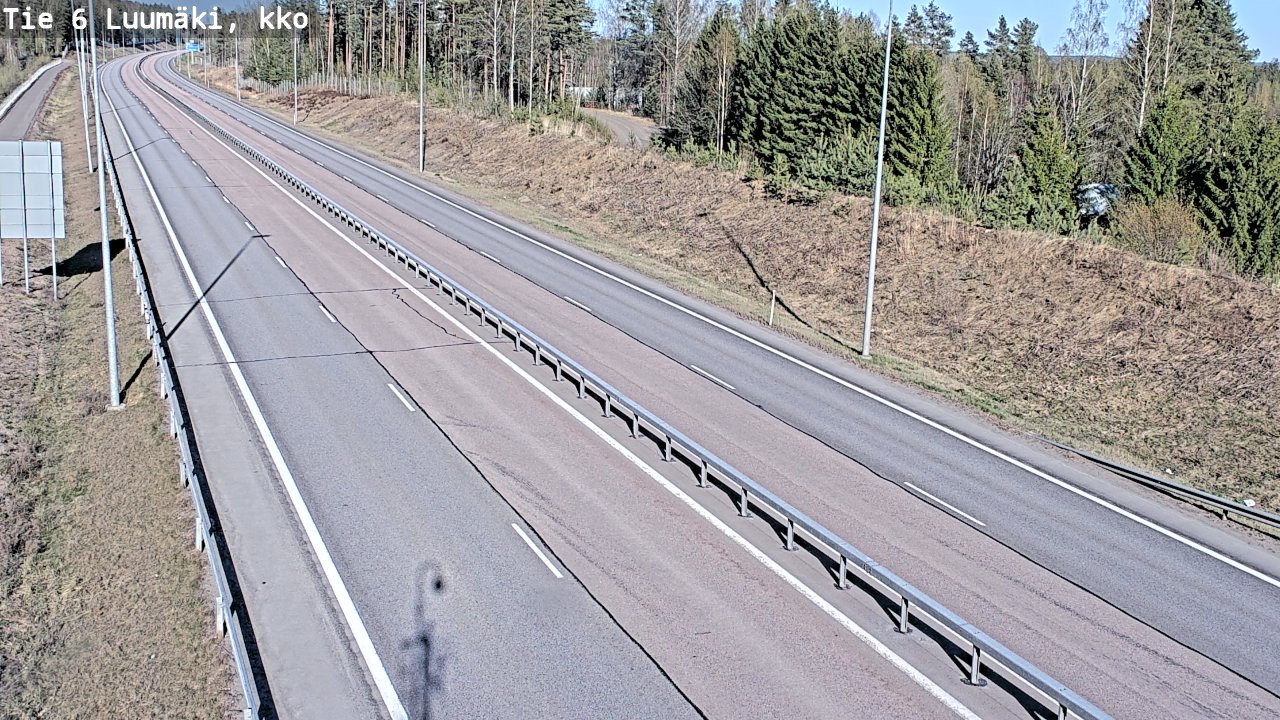 Weather Camera Image Väg 6 Luumäki, kirkko, Luumäki, Etelä-Karjala