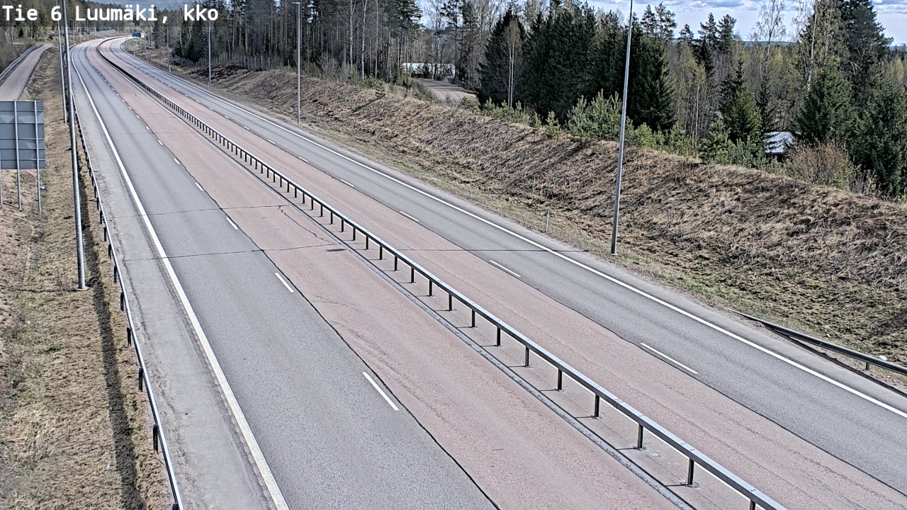 Weather Camera Image Väg 6 Luumäki, kirkko, Luumäki, Etelä-Karjala