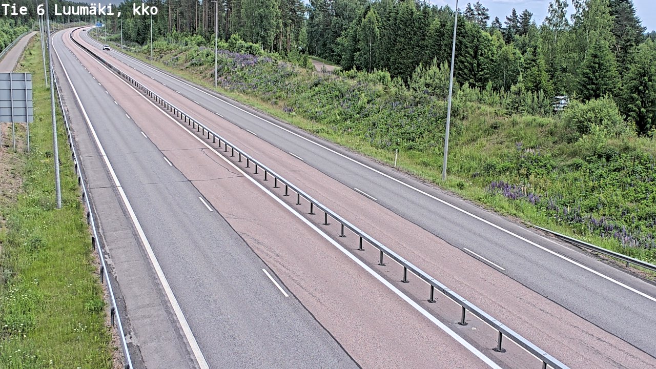 Kelikamerat Kuva Tie 6 Luumäki, kirkko, Luumäki, Etelä-Karjala