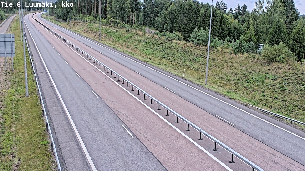 Weather Camera Image Road 6 Luumäki, kirkko, Luumäki, Etelä-Karjala