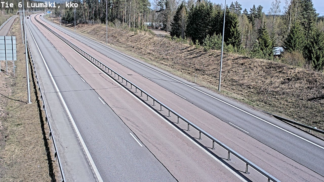 Weather Camera Image Väg 6 Luumäki, kirkko, Luumäki, Etelä-Karjala