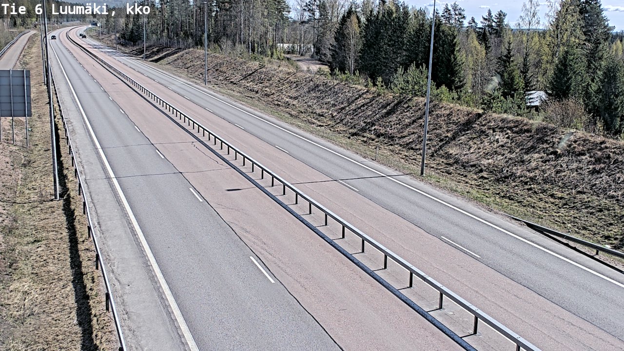 Weather Camera Image Väg 6 Luumäki, kirkko, Luumäki, Etelä-Karjala