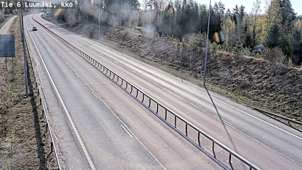 Weather Camera Image Väg 6 Luumäki, kirkko, Luumäki, Etelä-Karjala