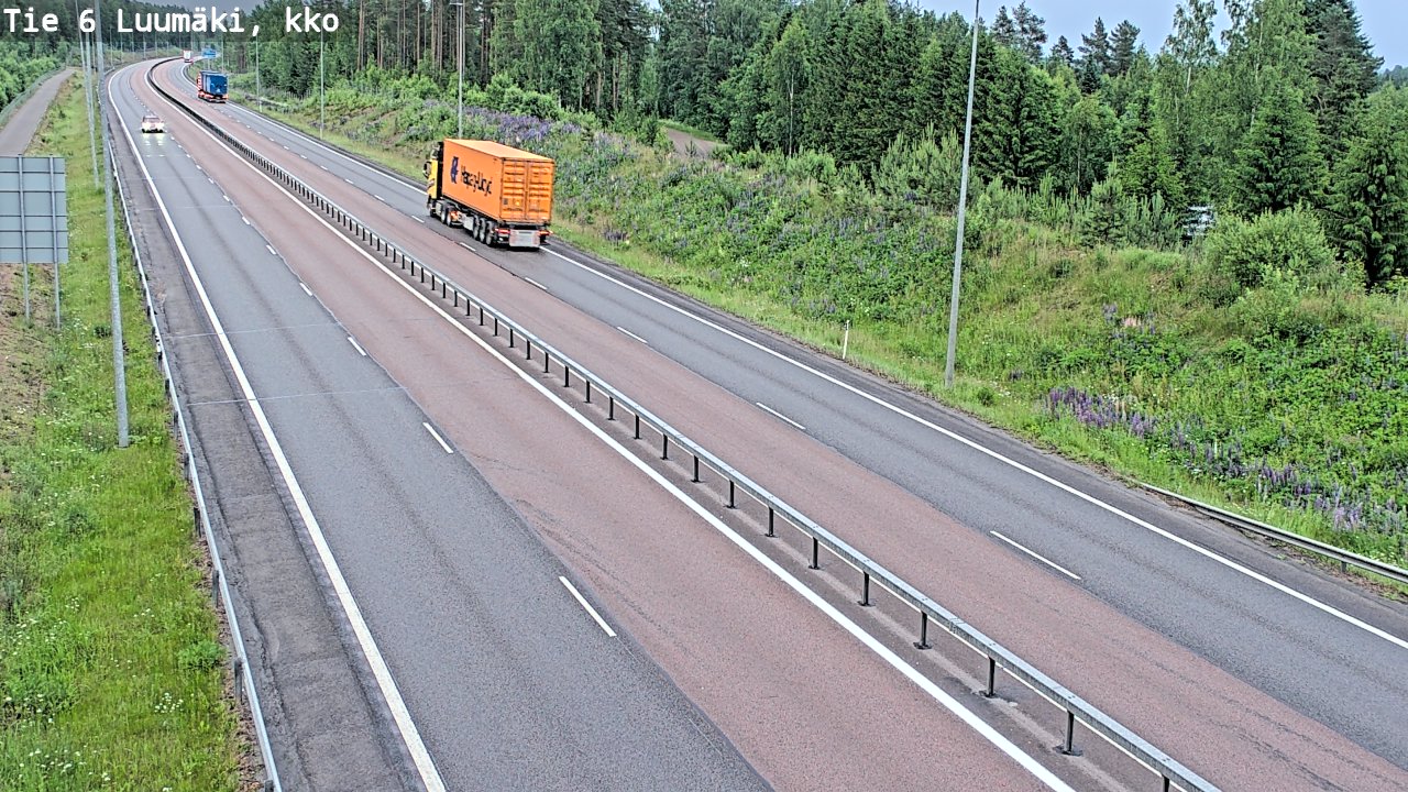 Kelikamerat Kuva Tie 6 Luumäki, kirkko, Luumäki, Etelä-Karjala