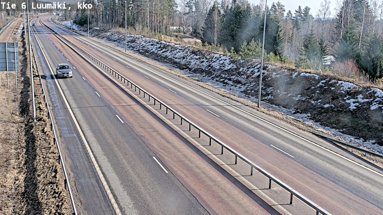 Weather Camera Image Väg 6 Luumäki, kirkko, Luumäki, Etelä-Karjala