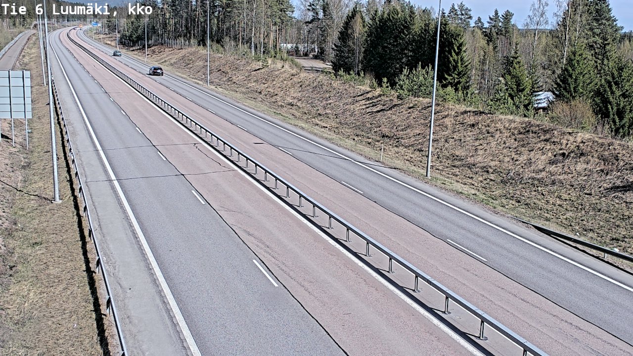 Weather Camera Image Väg 6 Luumäki, kirkko, Luumäki, Etelä-Karjala
