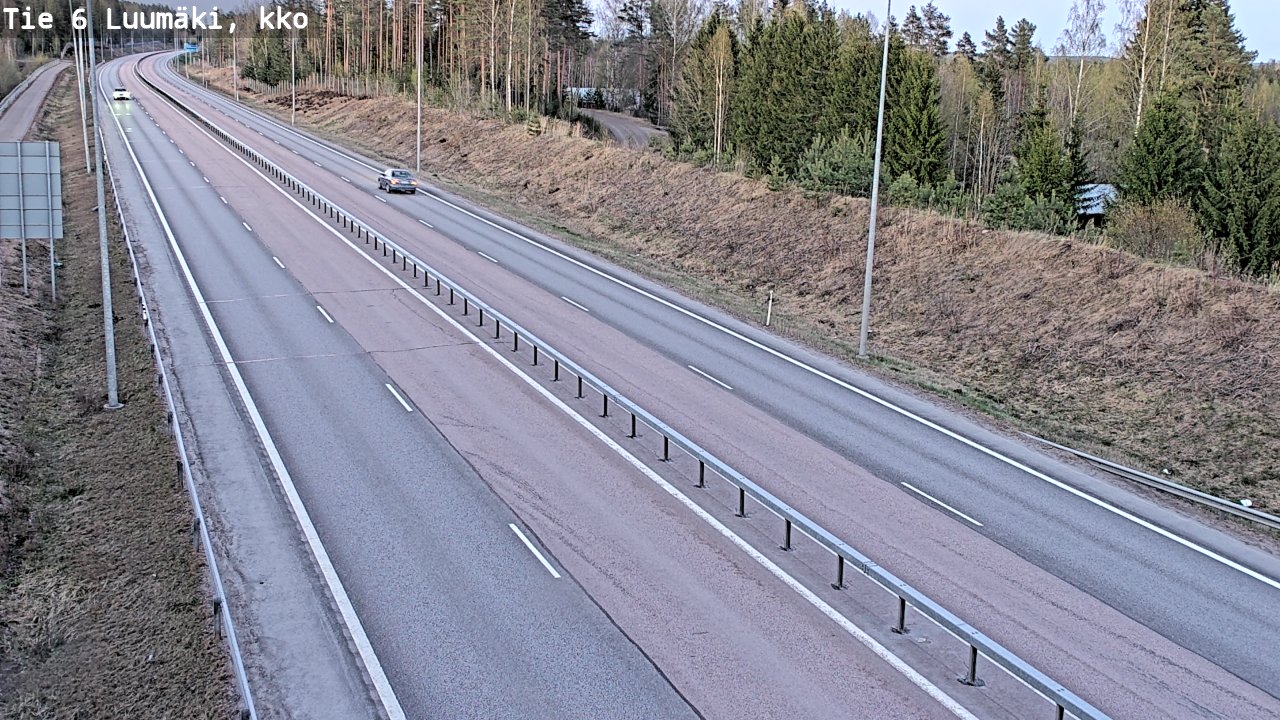 Weather Camera Image Väg 6 Luumäki, kirkko, Luumäki, Etelä-Karjala