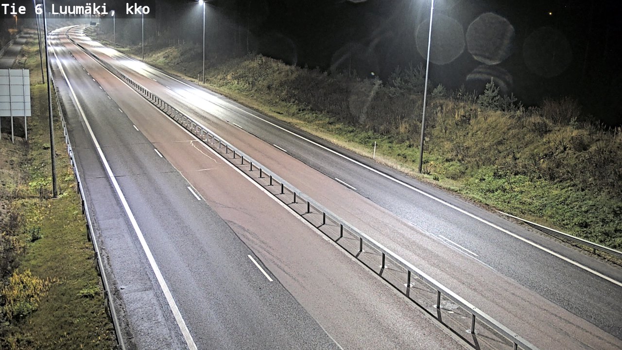 Weather Camera Image Väg 6 Luumäki, kirkko, Luumäki, Etelä-Karjala