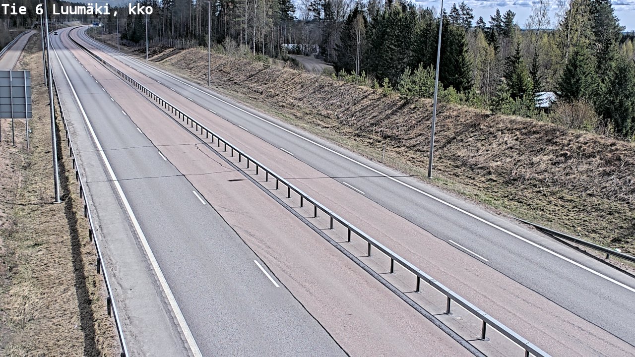 Weather Camera Image Väg 6 Luumäki, kirkko, Luumäki, Etelä-Karjala