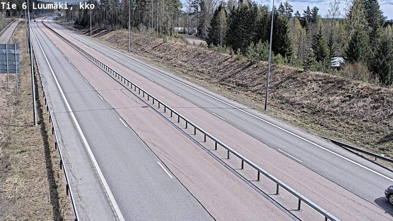 Weather Camera Image Väg 6 Luumäki, kirkko, Luumäki, Etelä-Karjala
