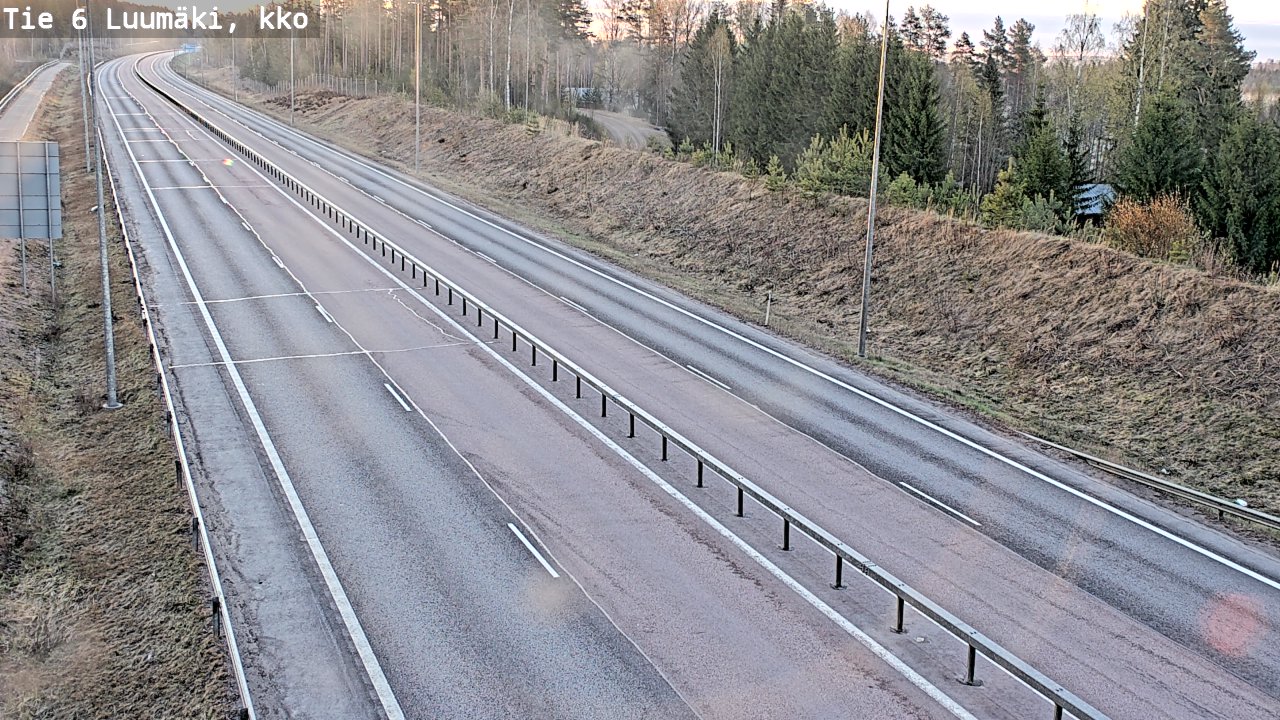 Weather Camera Image Väg 6 Luumäki, kirkko, Luumäki, Etelä-Karjala