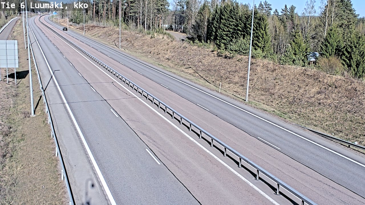 Weather Camera Image Väg 6 Luumäki, kirkko, Luumäki, Etelä-Karjala