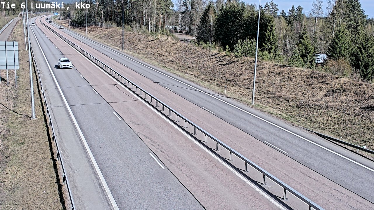 Weather Camera Image Väg 6 Luumäki, kirkko, Luumäki, Etelä-Karjala