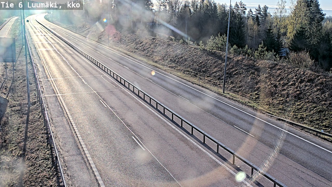 Weather Camera Image Väg 6 Luumäki, kirkko, Luumäki, Etelä-Karjala