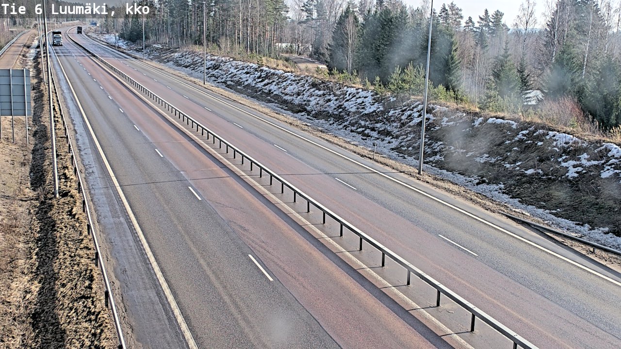 Weather Camera Image Väg 6 Luumäki, kirkko, Luumäki, Etelä-Karjala