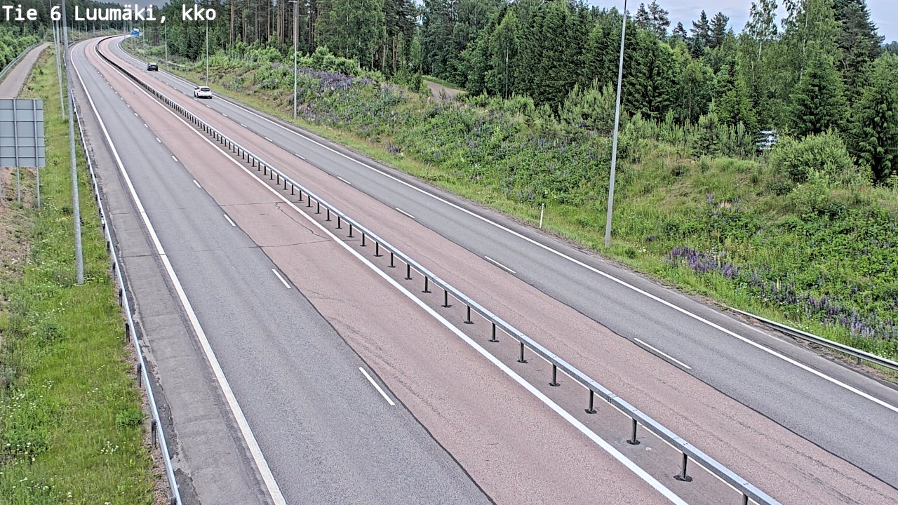 Kelikamerat Kuva Tie 6 Luumäki, kirkko, Luumäki, Etelä-Karjala