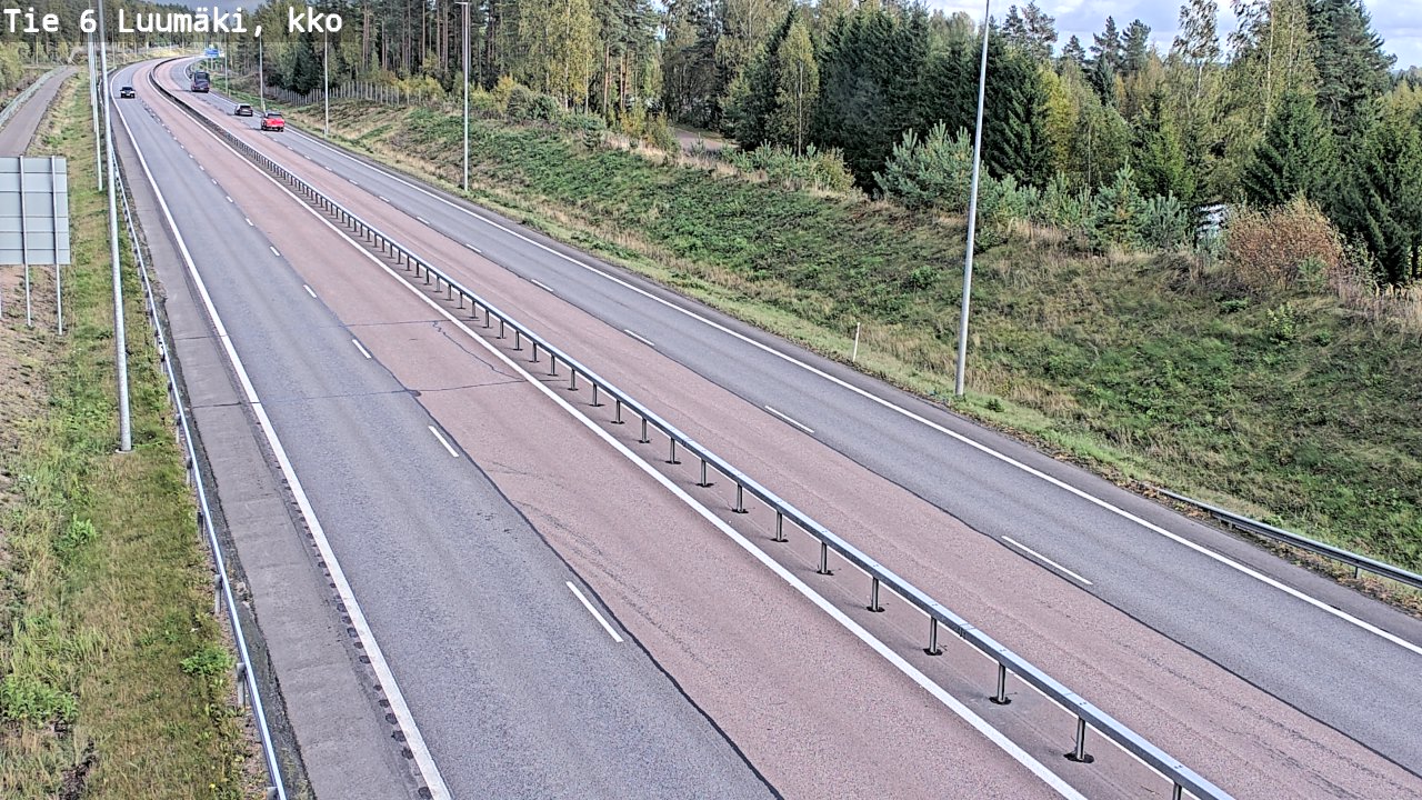 Weather Camera Image Road 6 Luumäki, kirkko, Luumäki, Etelä-Karjala