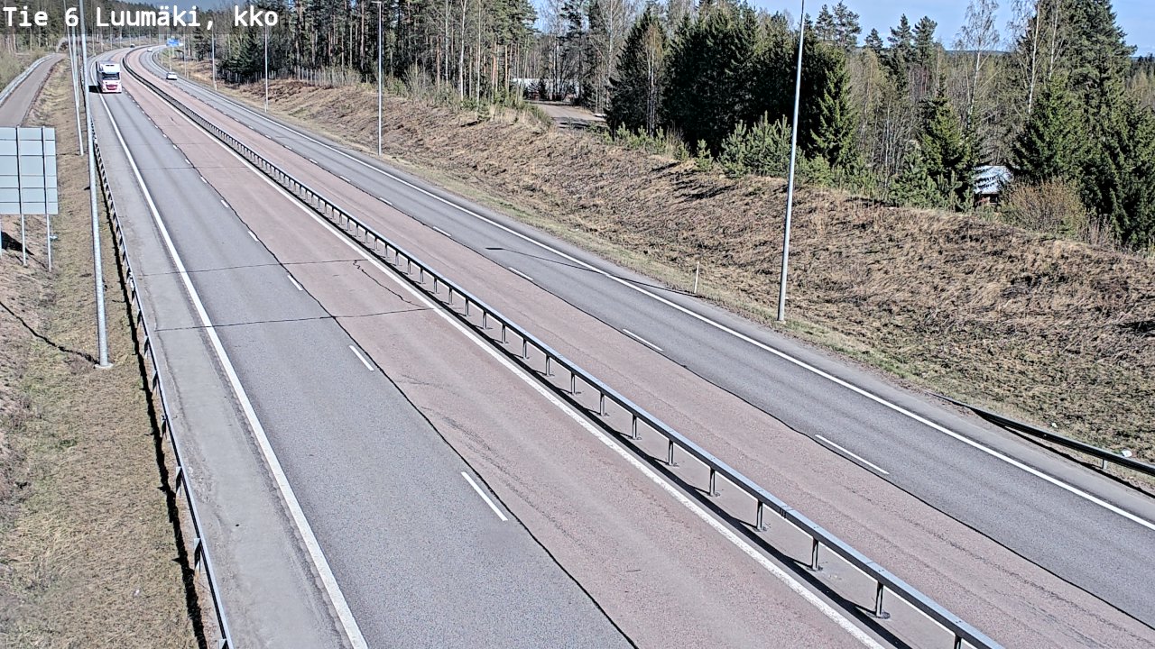 Weather Camera Image Väg 6 Luumäki, kirkko, Luumäki, Etelä-Karjala