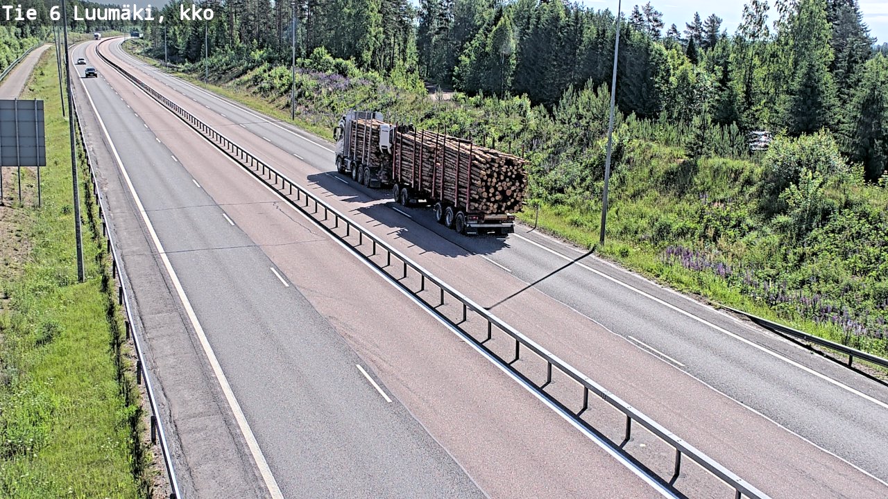 Kelikamerat Kuva Tie 6 Luumäki, kirkko, Luumäki, Etelä-Karjala