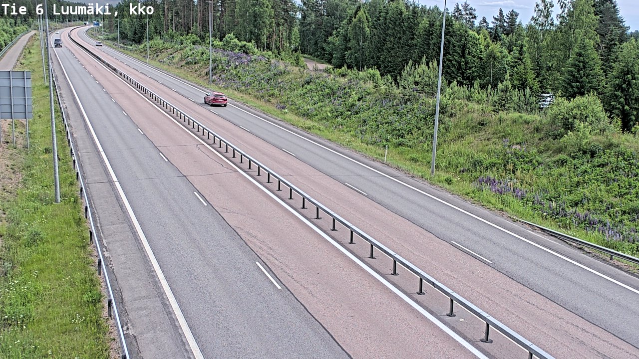 Kelikamerat Kuva Tie 6 Luumäki, kirkko, Luumäki, Etelä-Karjala