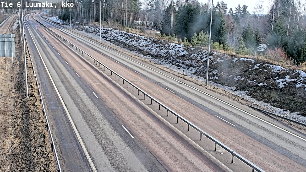 Weather Camera Image Väg 6 Luumäki, kirkko, Luumäki, Etelä-Karjala