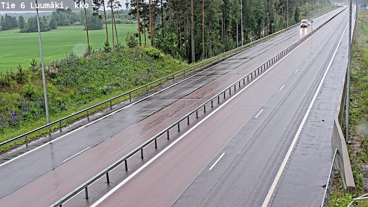 Kelikamerat Kuva Tie 6 Luumäki, kirkko, Luumäki, Etelä-Karjala