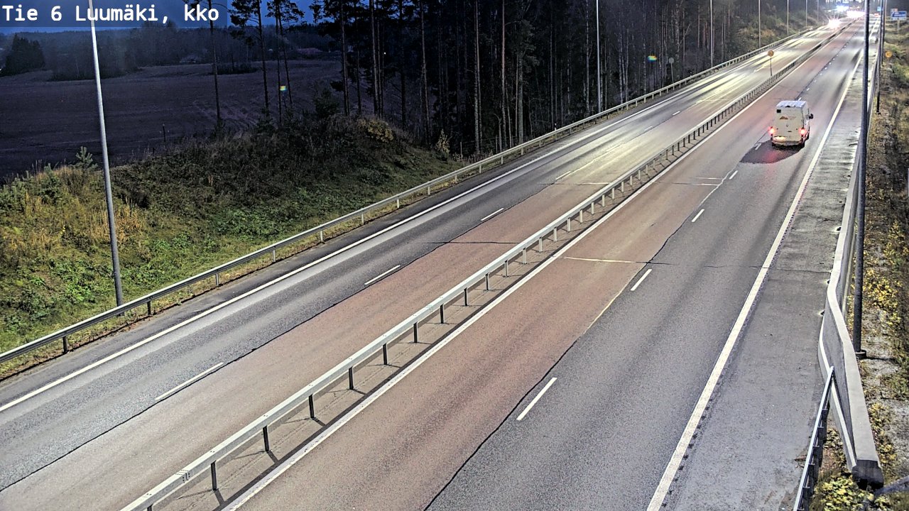 Kelikamerat Kuva Tie 6 Luumäki, kirkko, Luumäki, Etelä-Karjala