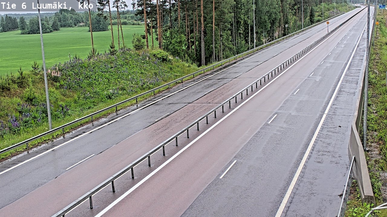 Kelikamerat Kuva Tie 6 Luumäki, kirkko, Luumäki, Etelä-Karjala