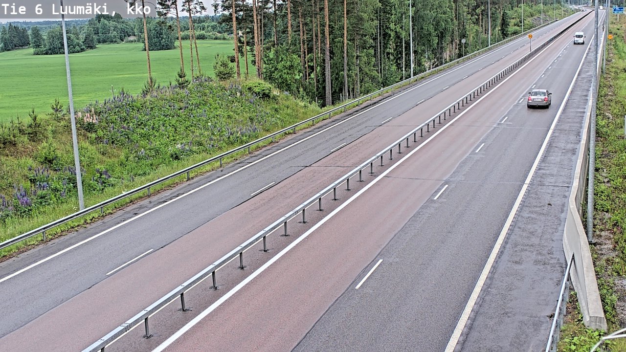 Kelikamerat Kuva Tie 6 Luumäki, kirkko, Luumäki, Etelä-Karjala