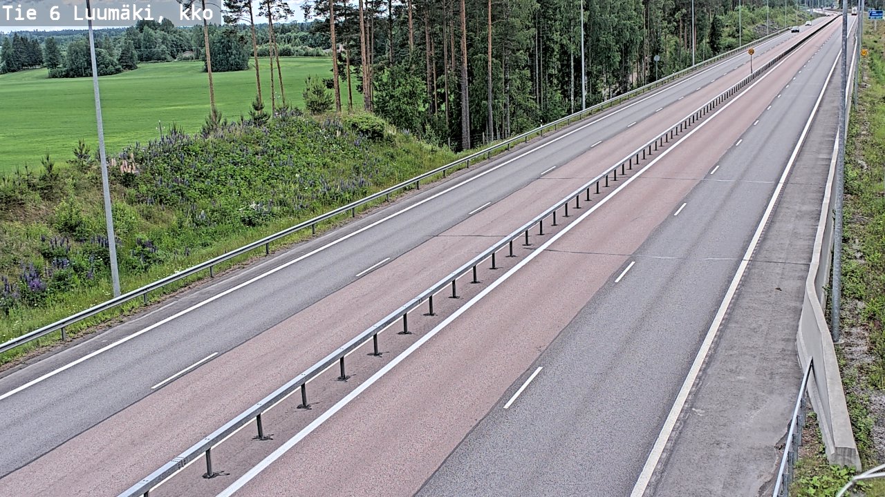 Kelikamerat Kuva Tie 6 Luumäki, kirkko, Luumäki, Etelä-Karjala