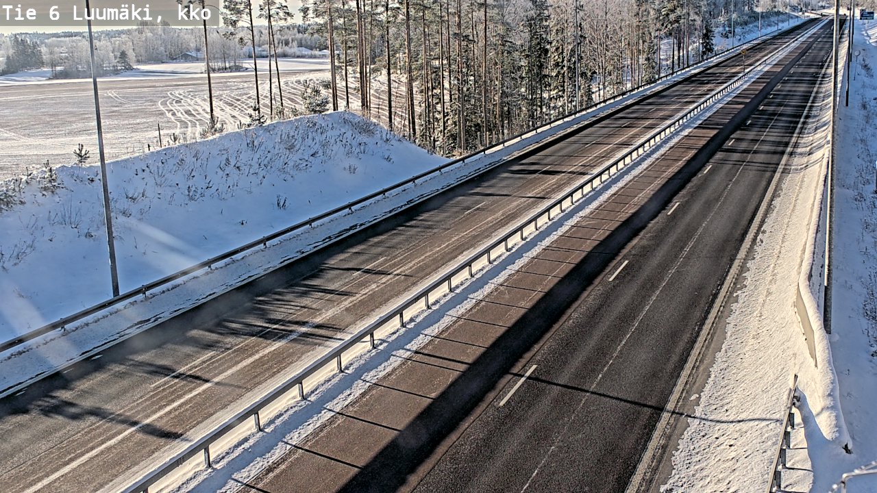 Weather Camera Image Väg 6 Luumäki, kirkko, Luumäki, Etelä-Karjala